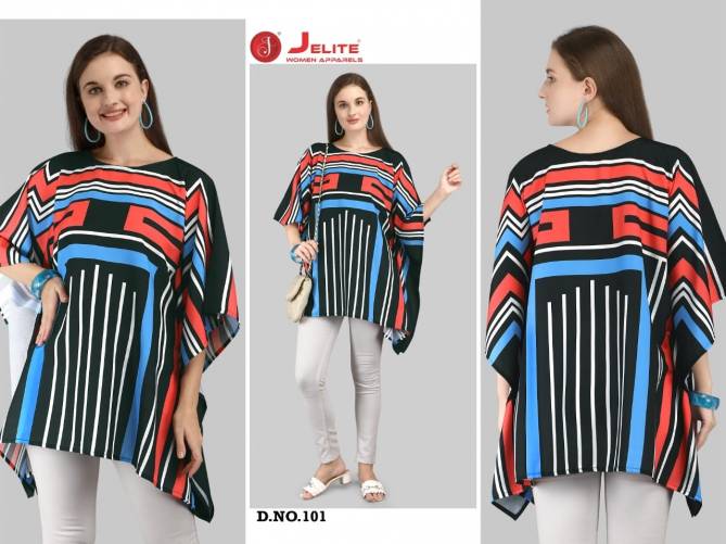 Jelite Tunic Kaftan Polyester Printed Casual Wear Collection